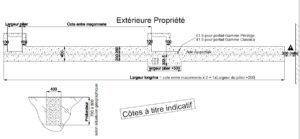 schéma de pose portail alu coulissant